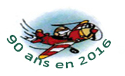 image logo de l'aeroclub guéret saint-laurent avec 90 ans en 2016